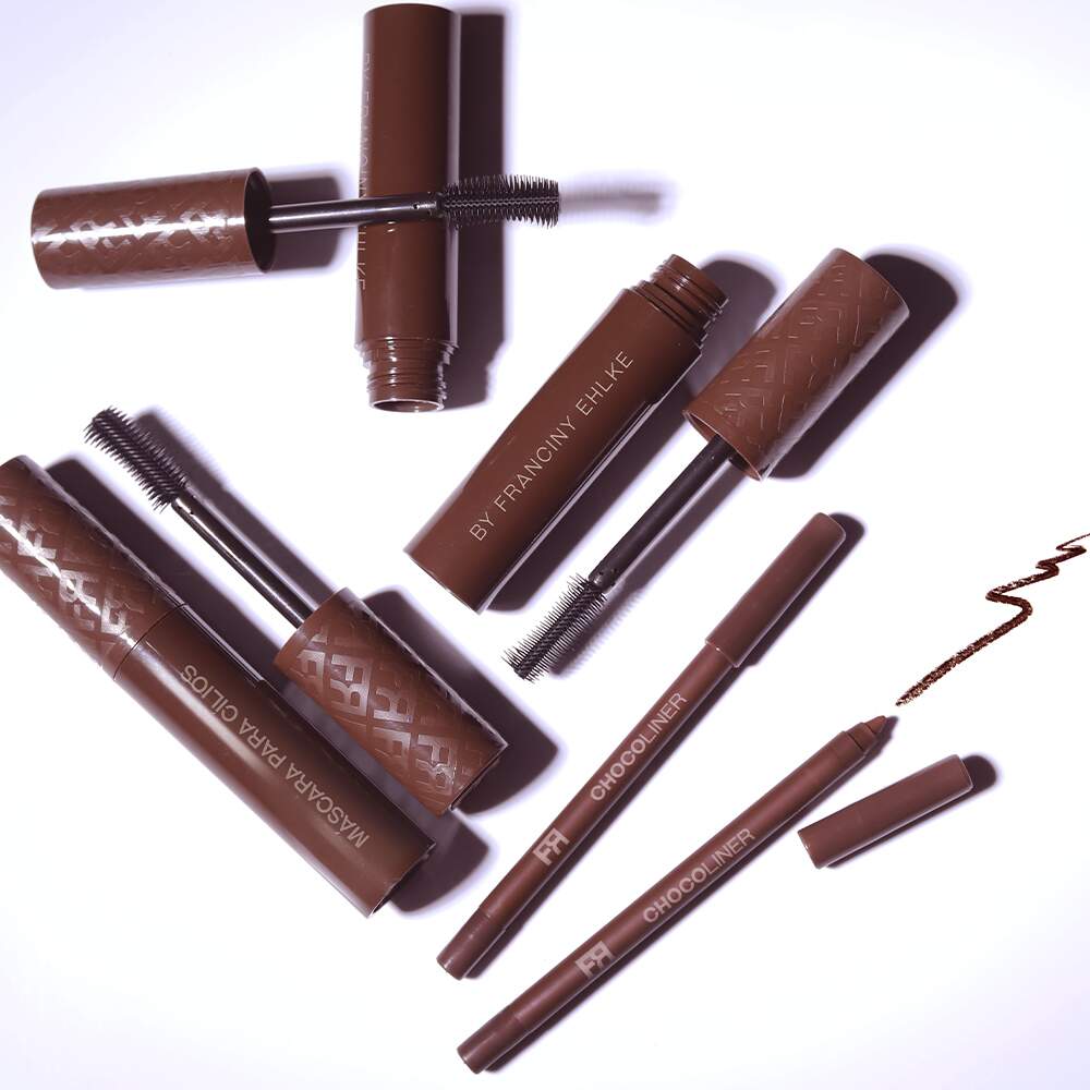 KIT FRAN CHOCOEYES MÁSCARA CILIOS MARROM E LÁPIS MULTIFUNCIONAL FRAN BY FRANCINY EHLKE